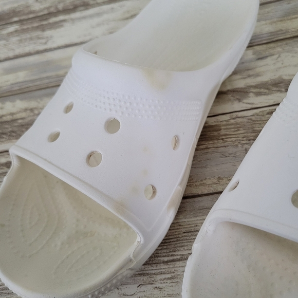 Crocs Coast Slide Slip-On Lightweight Sandals White Blanc Unisex Womens 8 Mens 6 - Picture 7 of 11